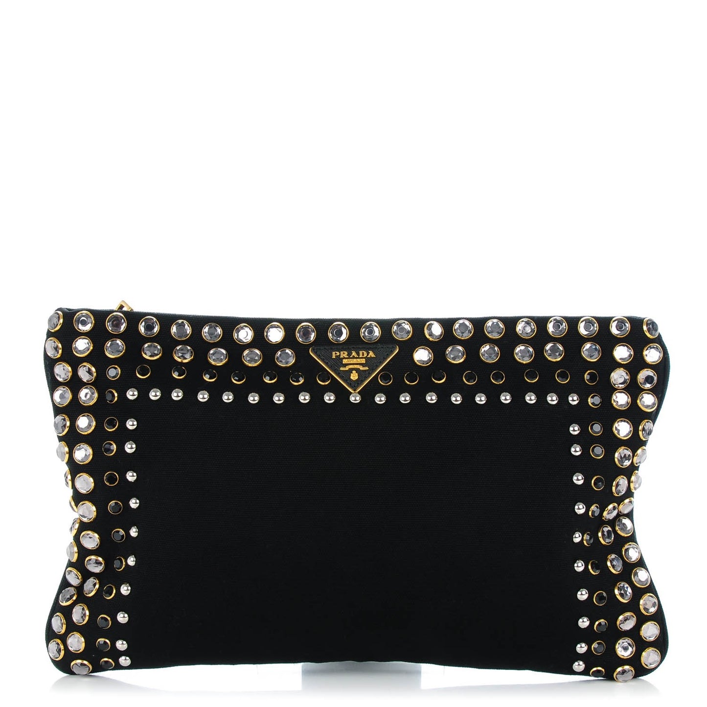 Canapa Studded Clutch Black