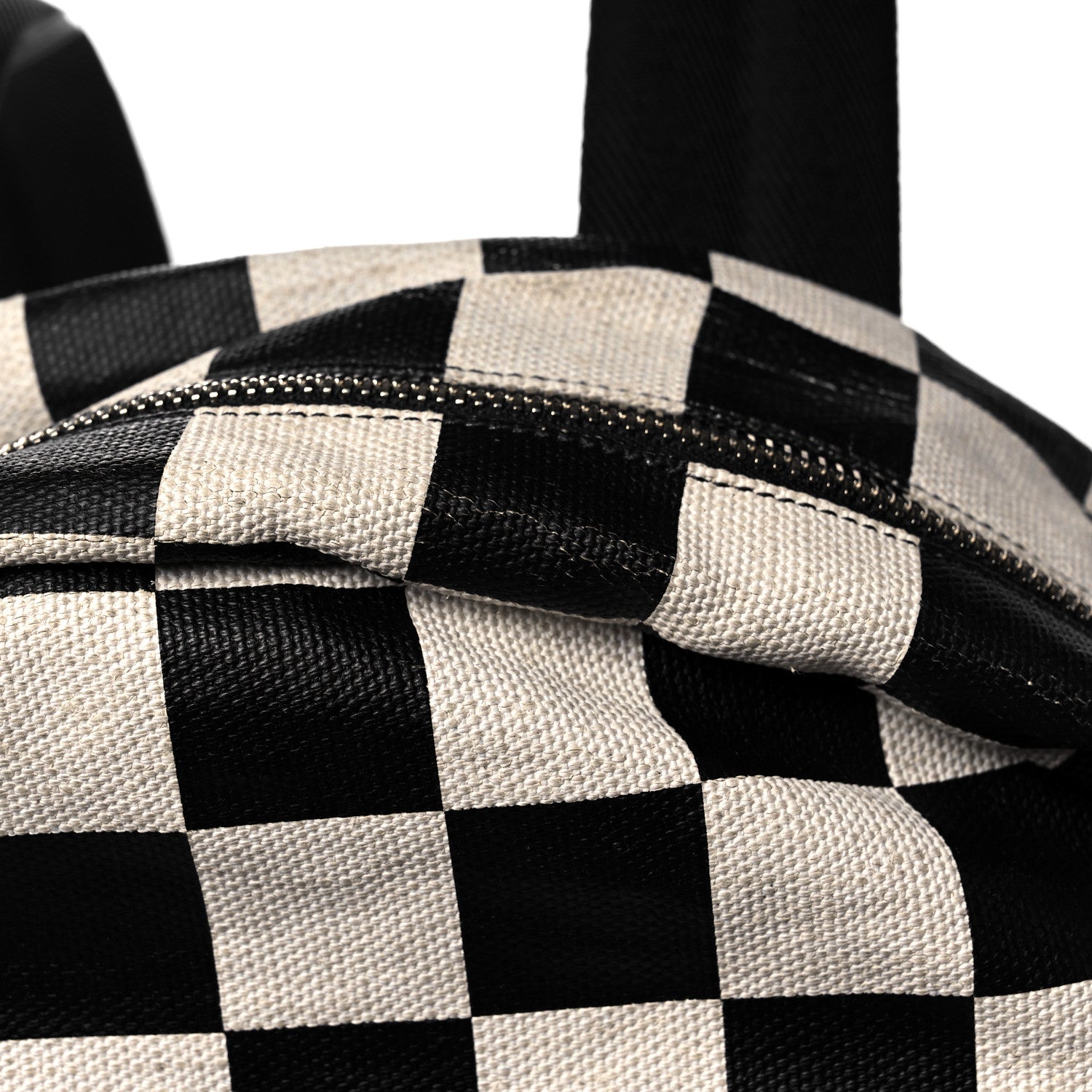 Saint Laurent Calfskin Checked Print Nuxx Backpack Black White 7 of 14