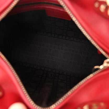 Christian Dior Lambskin Cannage Medium Lady Dior Red 5 of 10