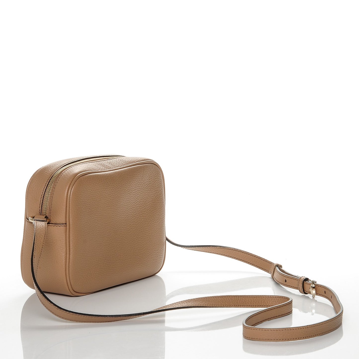 Pebbled Calfskin Small Soho Disco Bag Rose Beige