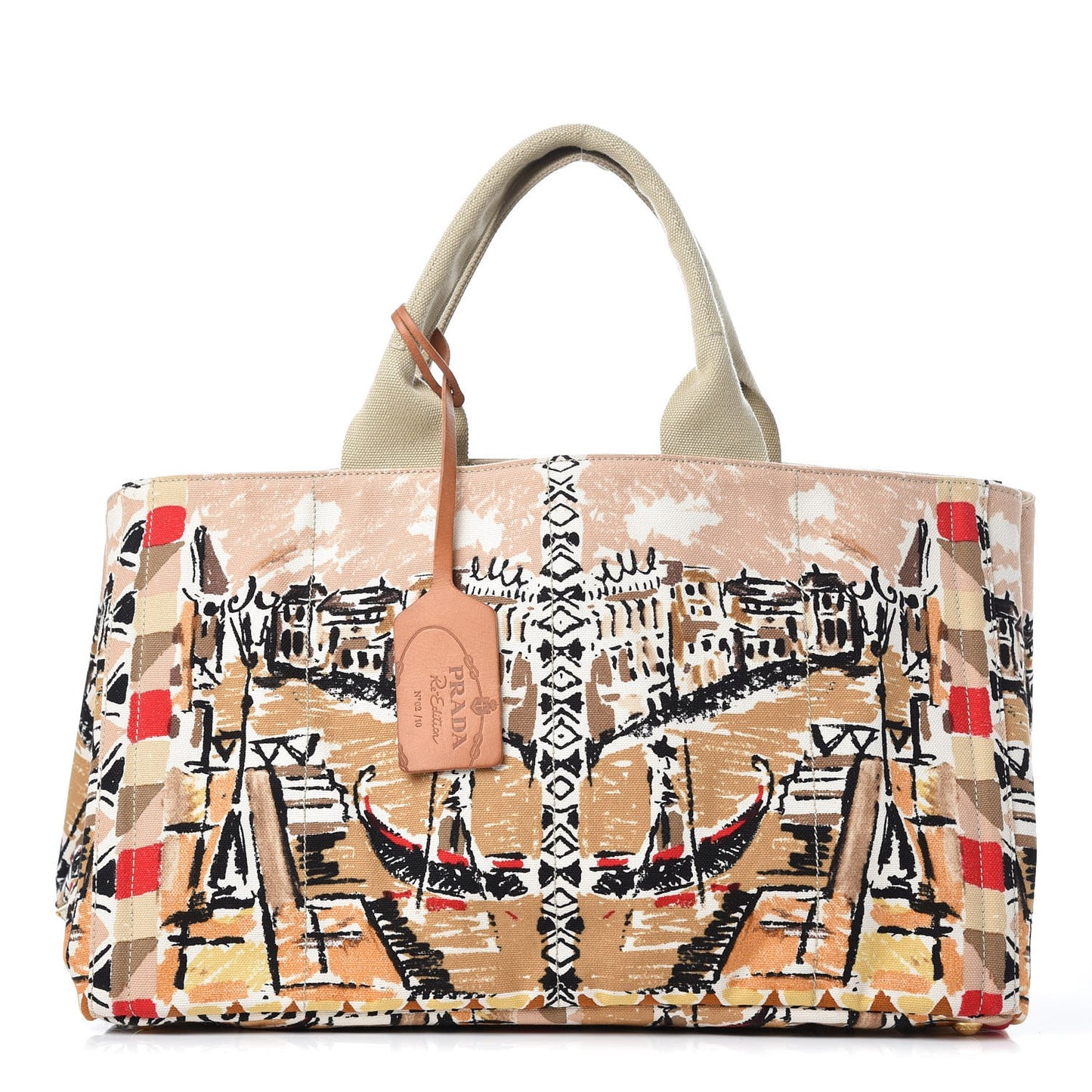 Canvas Canapa Stampata Tote Kaki Venezia