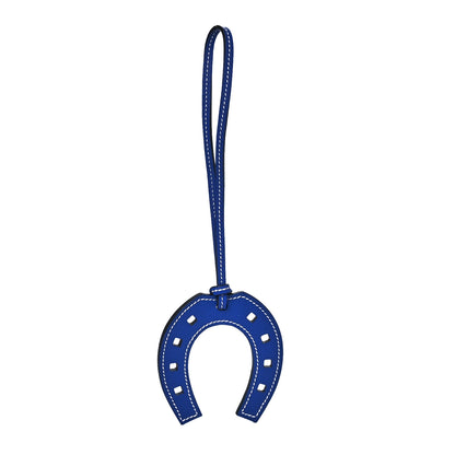 Hermes Swift Paddock Horseshoe Bag Charm Bleu Electrique 1 of 3