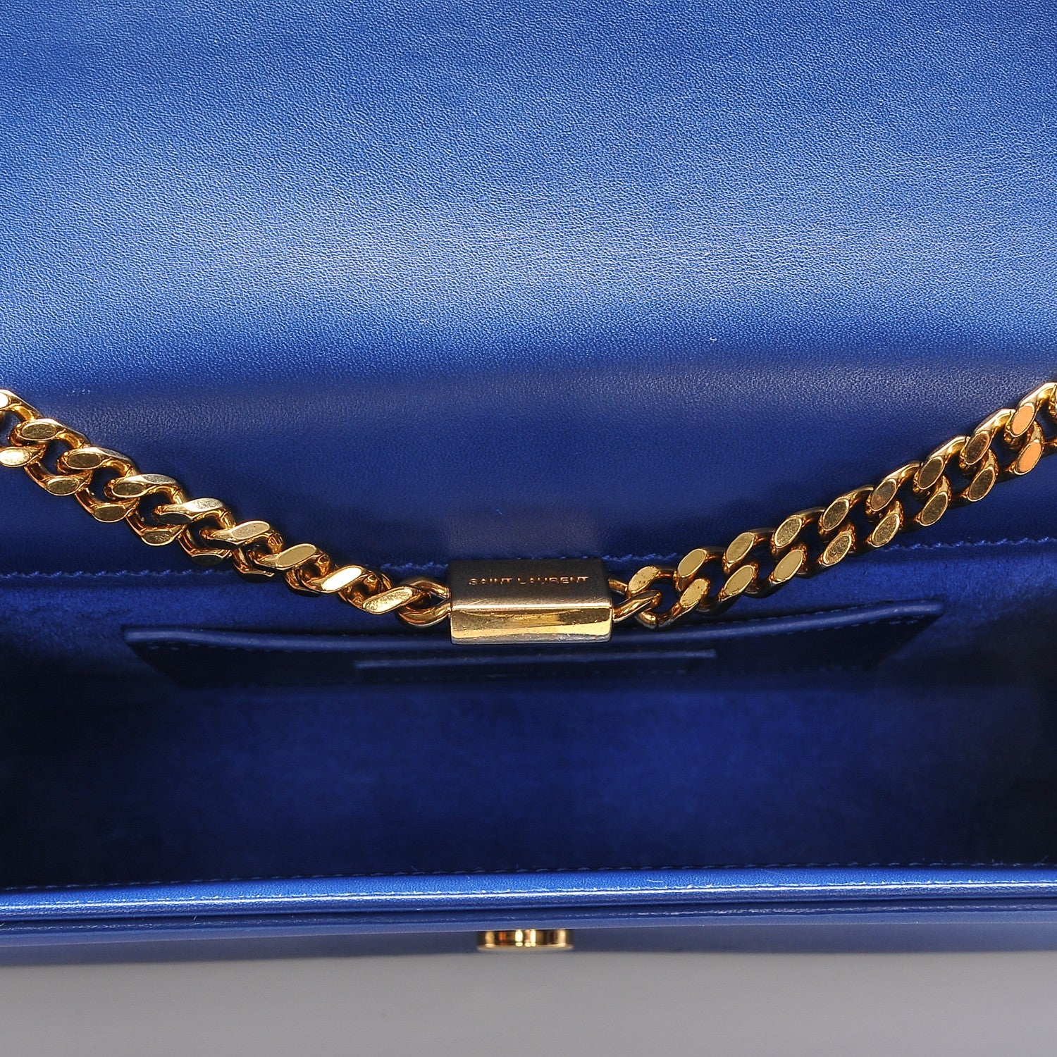 Saint Laurent Smooth Calfskin Medium Classic Monogram Kate Tassel Satchel Royal Blue 7 of 8