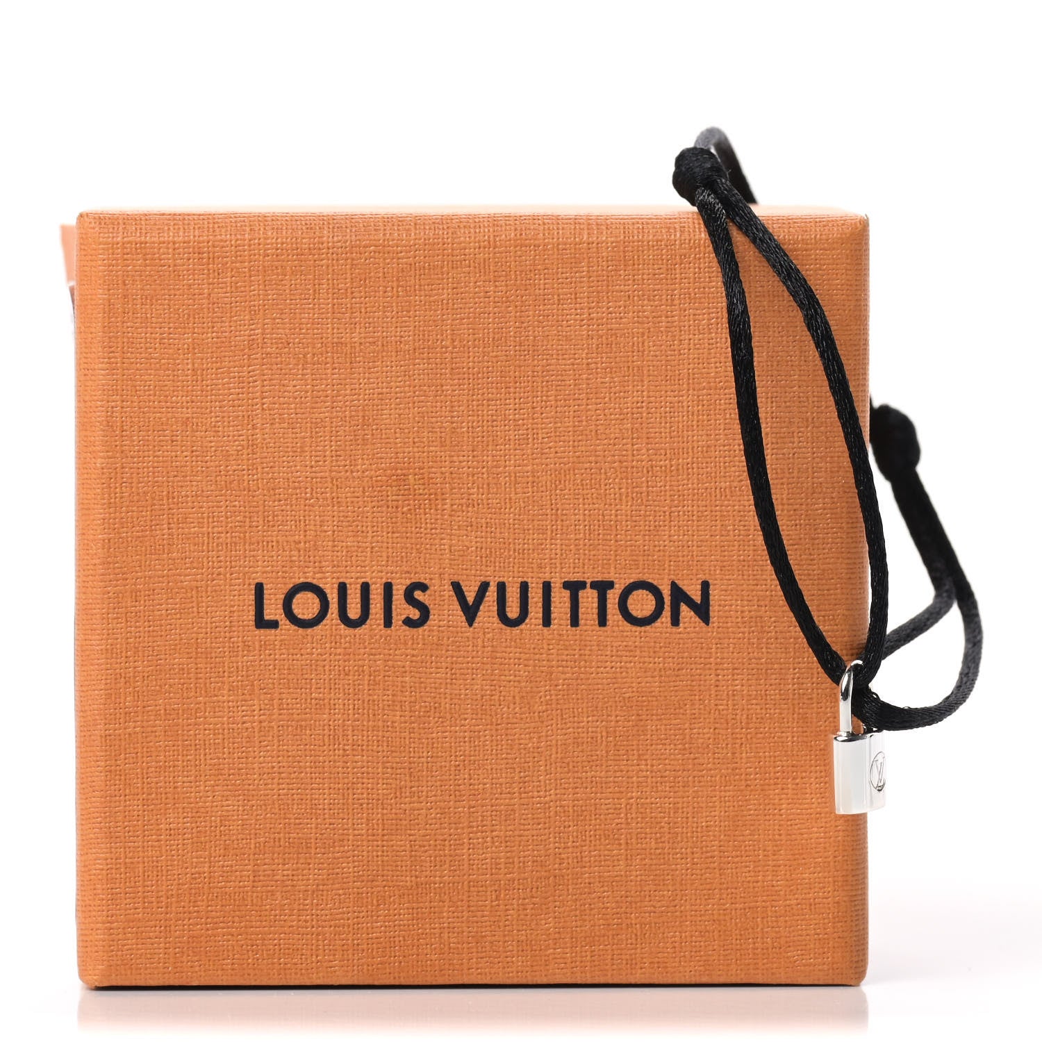Louis Vuitton Sterling Silver Lockit Adjustable Cord Bracelet Black 5 of 5