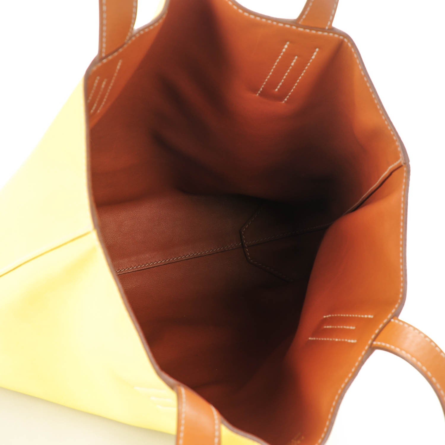 Hermes Sikkim Double Sens 30 Reversible Tote Soufre Cannelle 7 of 10