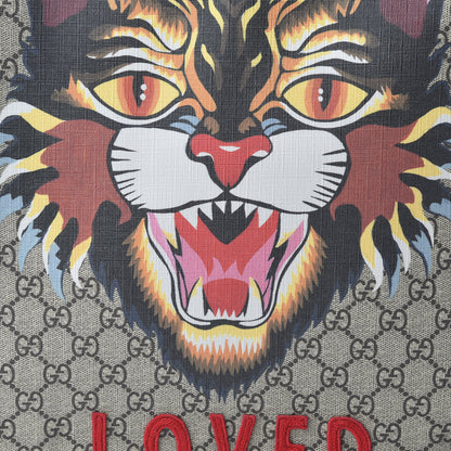 Gucci GG Supreme Monogram Angry Cat Vertical Tote 11 of 11