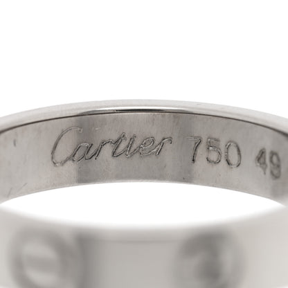 Cartier 18K White Gold 3.5mm LOVE Wedding Band Ring 49 5 4 of 4