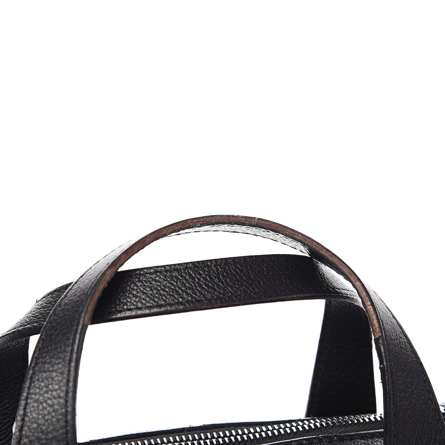 Grained Calfskin Quilted Large Casual Pocket Bowling Bag Black