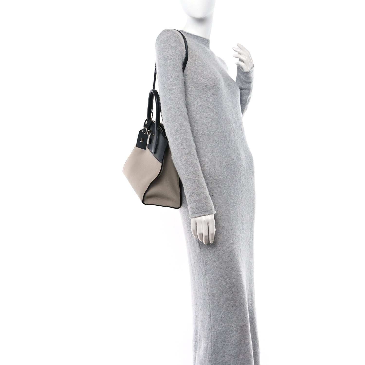 Louis Vuitton Taurillon City Steamer MM Black Beige 2 of 17
