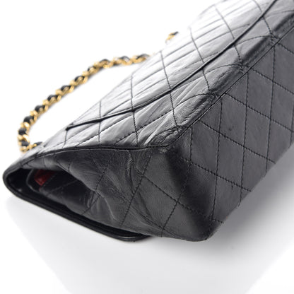 Chanel Lambskin Quilted Medium Double Flap Black 15 of 17