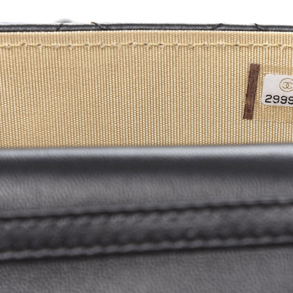 Chanel Lambskin Quilted Pearl Crush Clutch With Chain Black 8 of 12