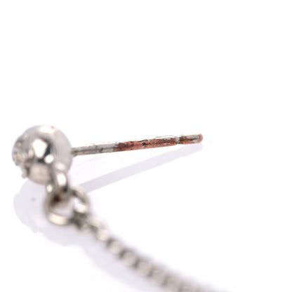 Chanel Baguette Crystal CC Drop Earrings Silver 5 of 6