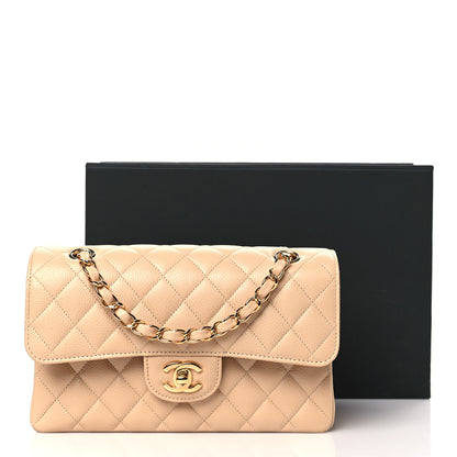 Chanel Caviar Quilted Small Double Flap Beige 11 of 11