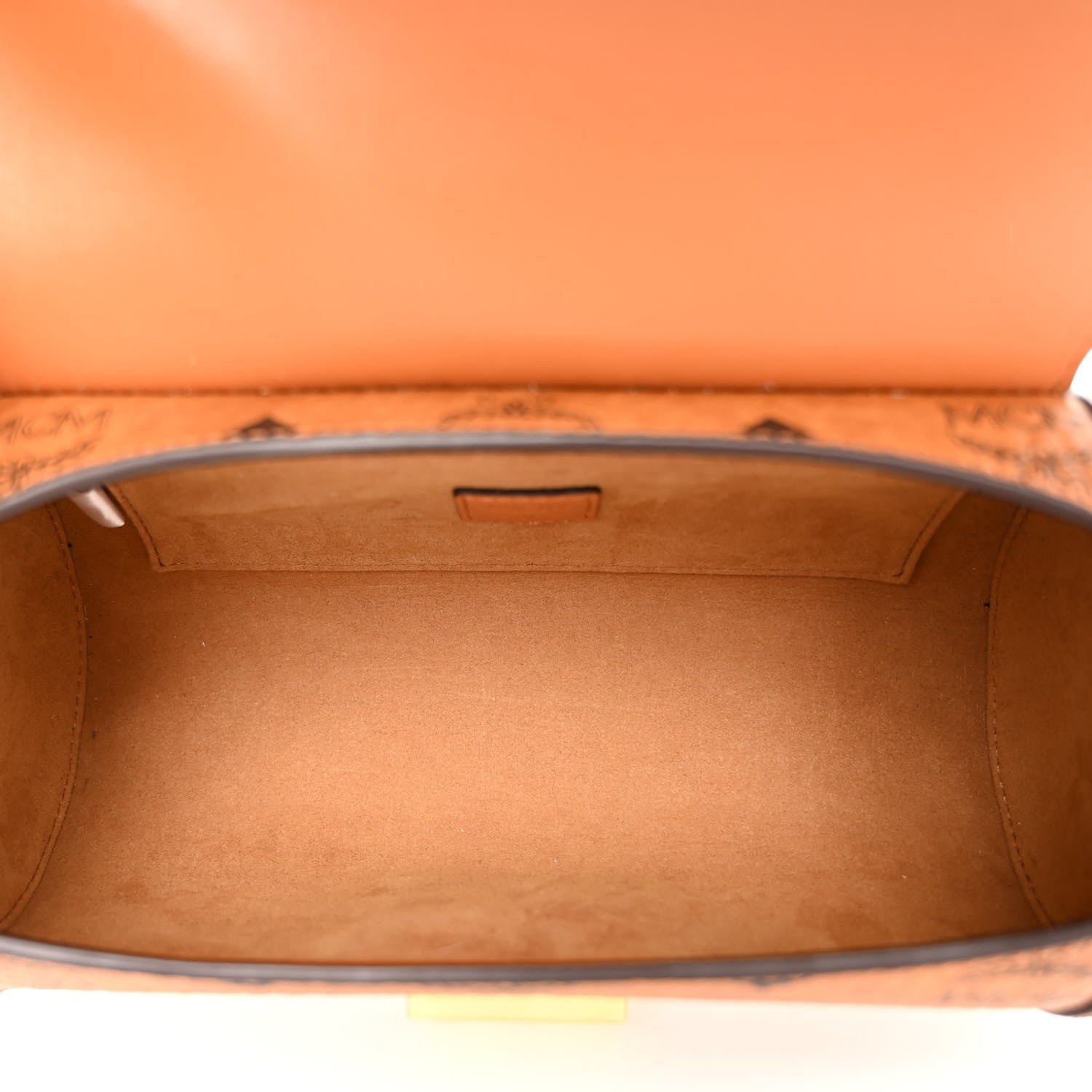 MCM Visetos Small Tracy Crossbody Bag Cognac 5 of 9