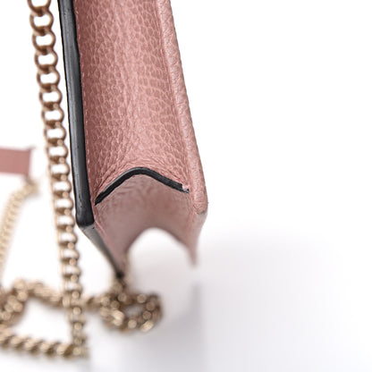 Gucci Dollar Calfskin Interlocking G Chain Wallet Soft Pink 11 of 13