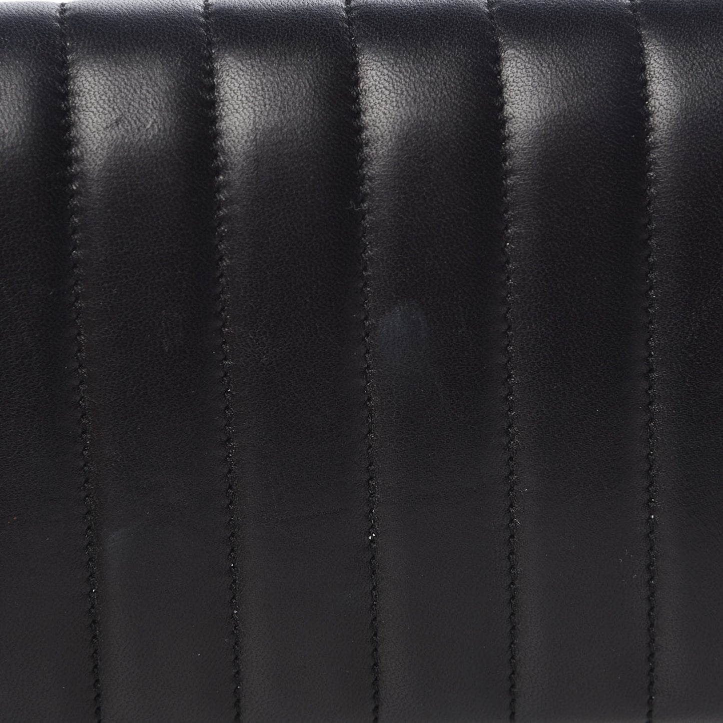 Lambskin Matelasse Monogram Large Vicky Continental Wallet Black