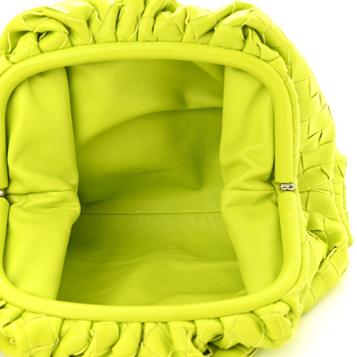 Nappa Maxi Intrecciato The Pouch Oversized Clutch Kiwi