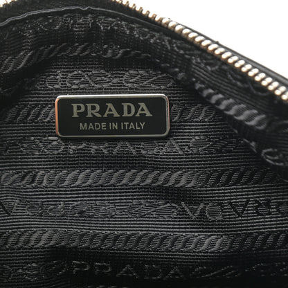 Prada Soft Calfskin Diagramme Wristlet Pouch Bag Black 6 of 7