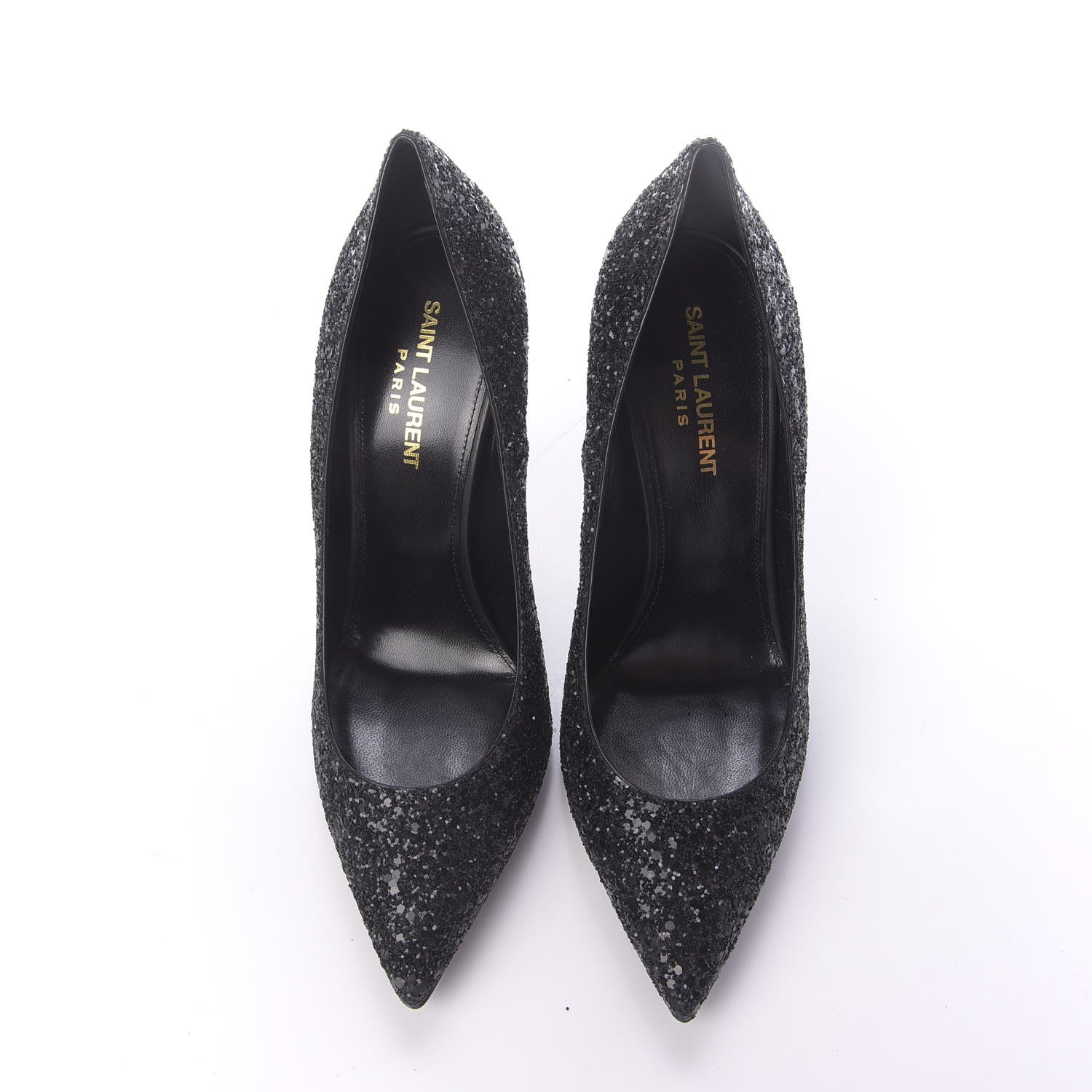 Saint Laurent Glitter Opyum 100 Pumps 38 Black 6 of 11