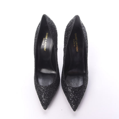 Saint Laurent Glitter Opyum 100 Pumps 38 Black 6 of 11