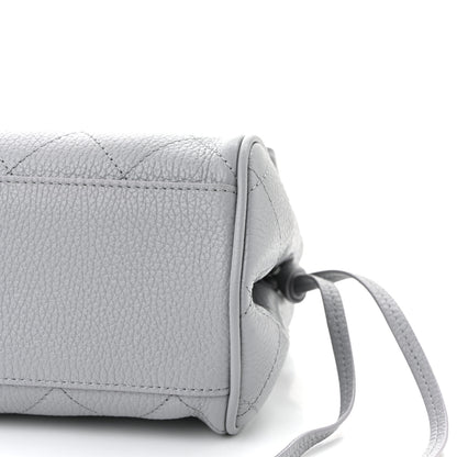 Chanel Grained Calfskin Stitched Urban Essentials Small Shopping Bag Grey 10 of 10