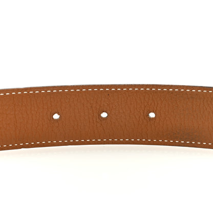 Hermes Box Togo 32mm H Belt 85 Black Gold 4 of 5