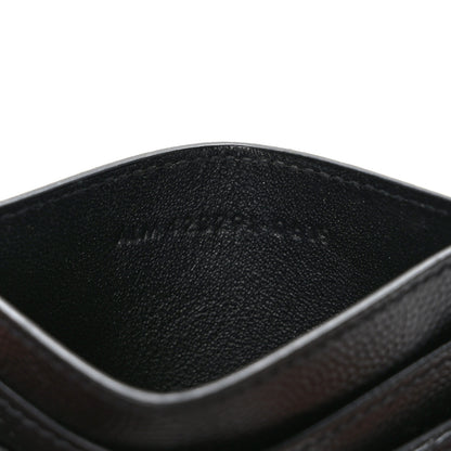 Saint Laurent Grain De Poudre Matelasse Chevron Monogram Credit Card Case Black 7 of 7
