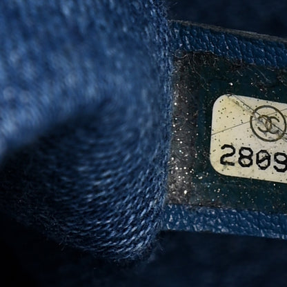 Chanel Denim Shearling Hieroglyph Coco Tote Blue 8 of 12