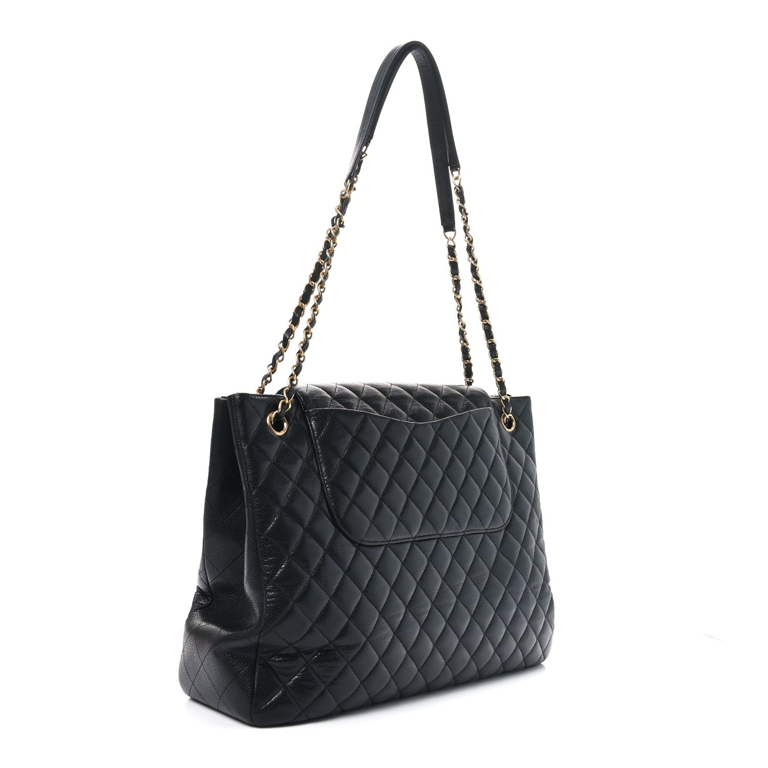 Chanel Caviar Quilted Flap Tote Black 3 of 10