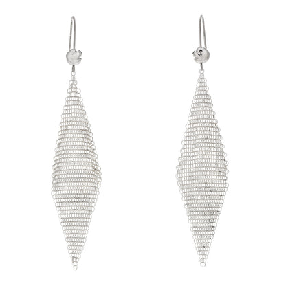 Tiffany Sterling Silver Elsa Peretti Mesh Earrings 1 of 5