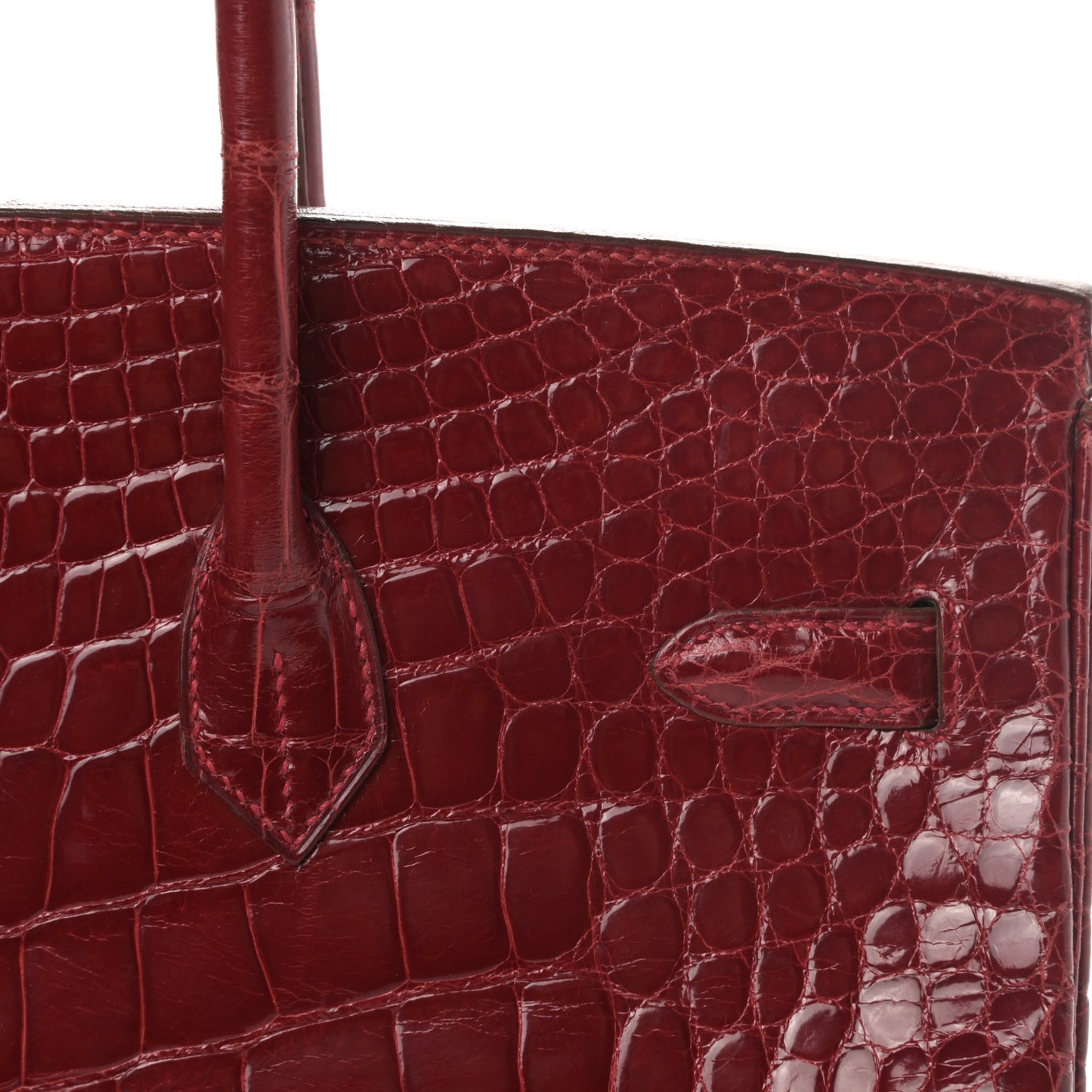 Shiny Alligator Birkin 35 Rouge Vif