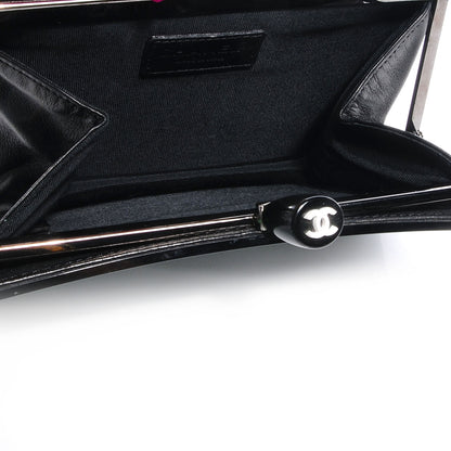 Chanel Acrylic Frame Clutch Black White 6 of 9