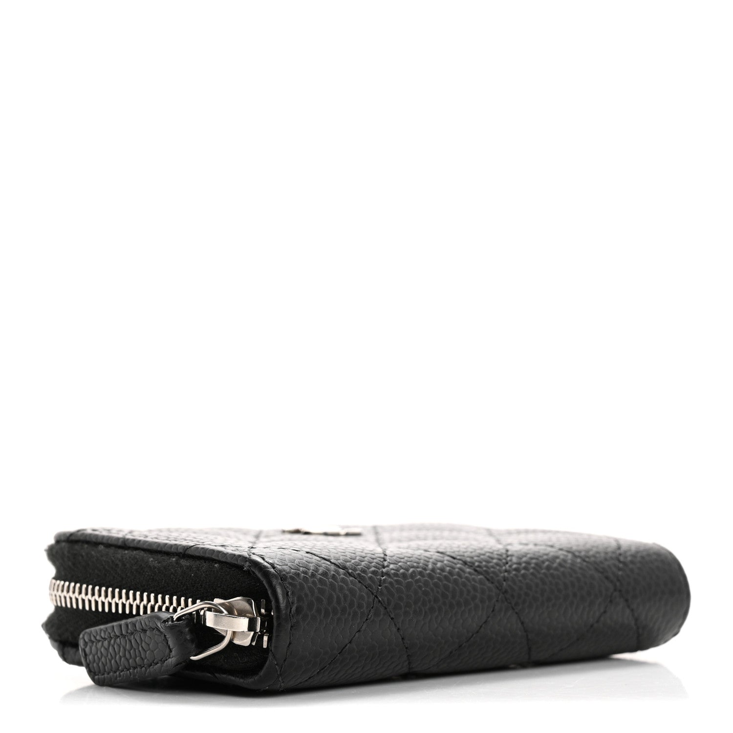 Chanel Caviar Quilted Zip Coin Purse Black 4 of 12