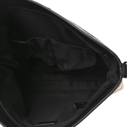 Gucci GG Monogram Web Flat Messenger Bag Black 5 of 9