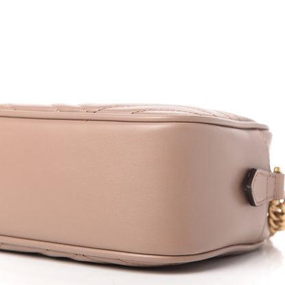 Gucci Calfskin Matelasse Small GG Marmont Chain Shoulder Bag Porcelain Rose 7 of 10