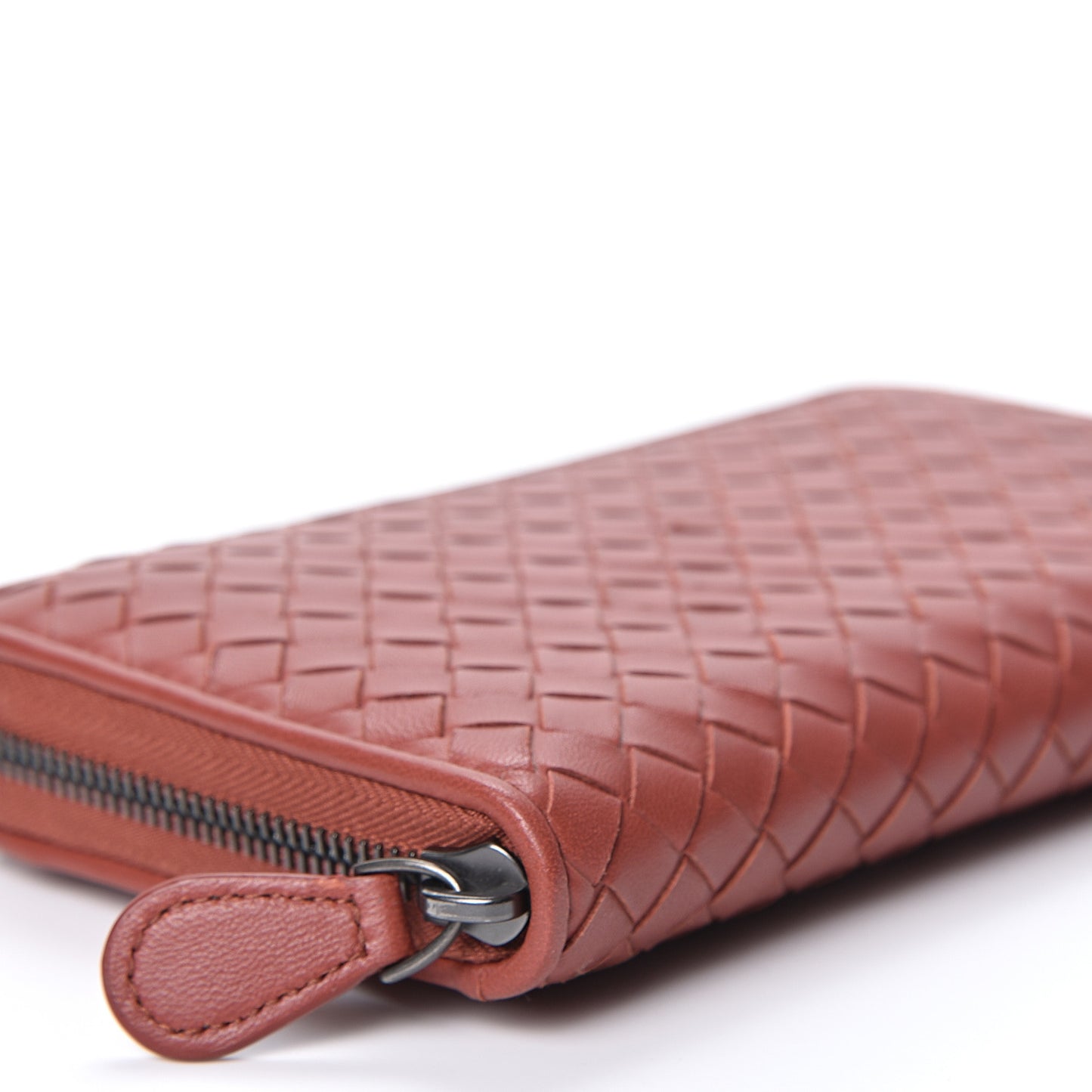 Nappa Intrecciato Zip Around Wallet Pompei