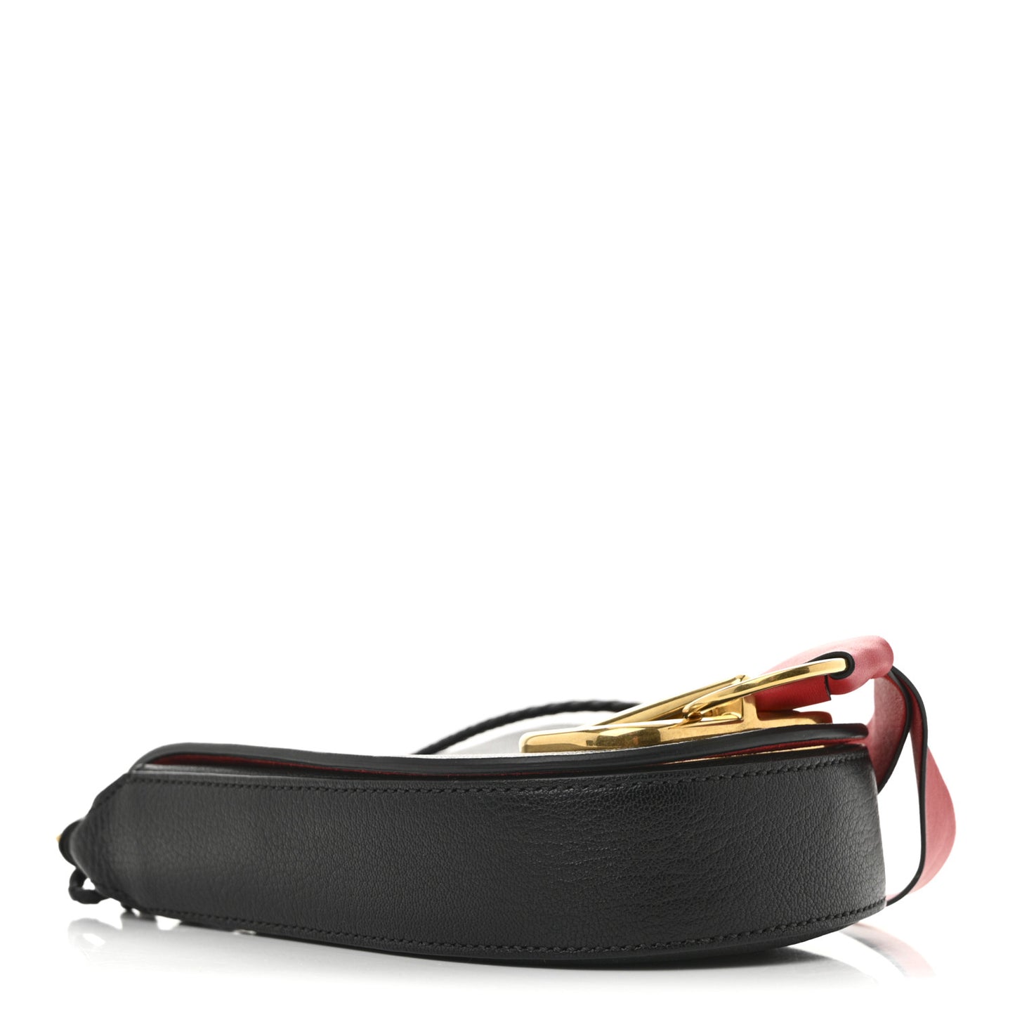 Goatskin VRing Crossbody Bag Black