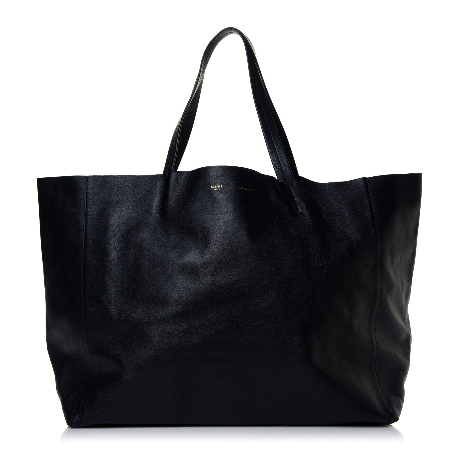 Celine Lambskin Horizontal Cabas Navy Blue 1 of 5