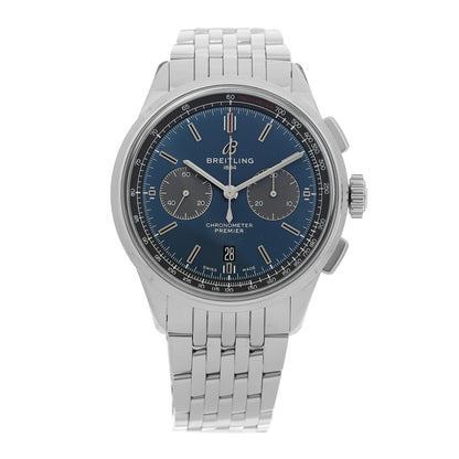 Breitling Stainless Steel 42mm Premier B01 Chronograph Automatic Watch Blue AB0118A61C1A1 1 of 5
