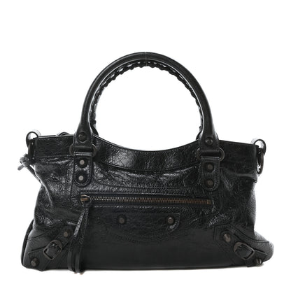 Balenciaga Agneau Arena Classic Hardware Le City First Bag Black 1 of 12