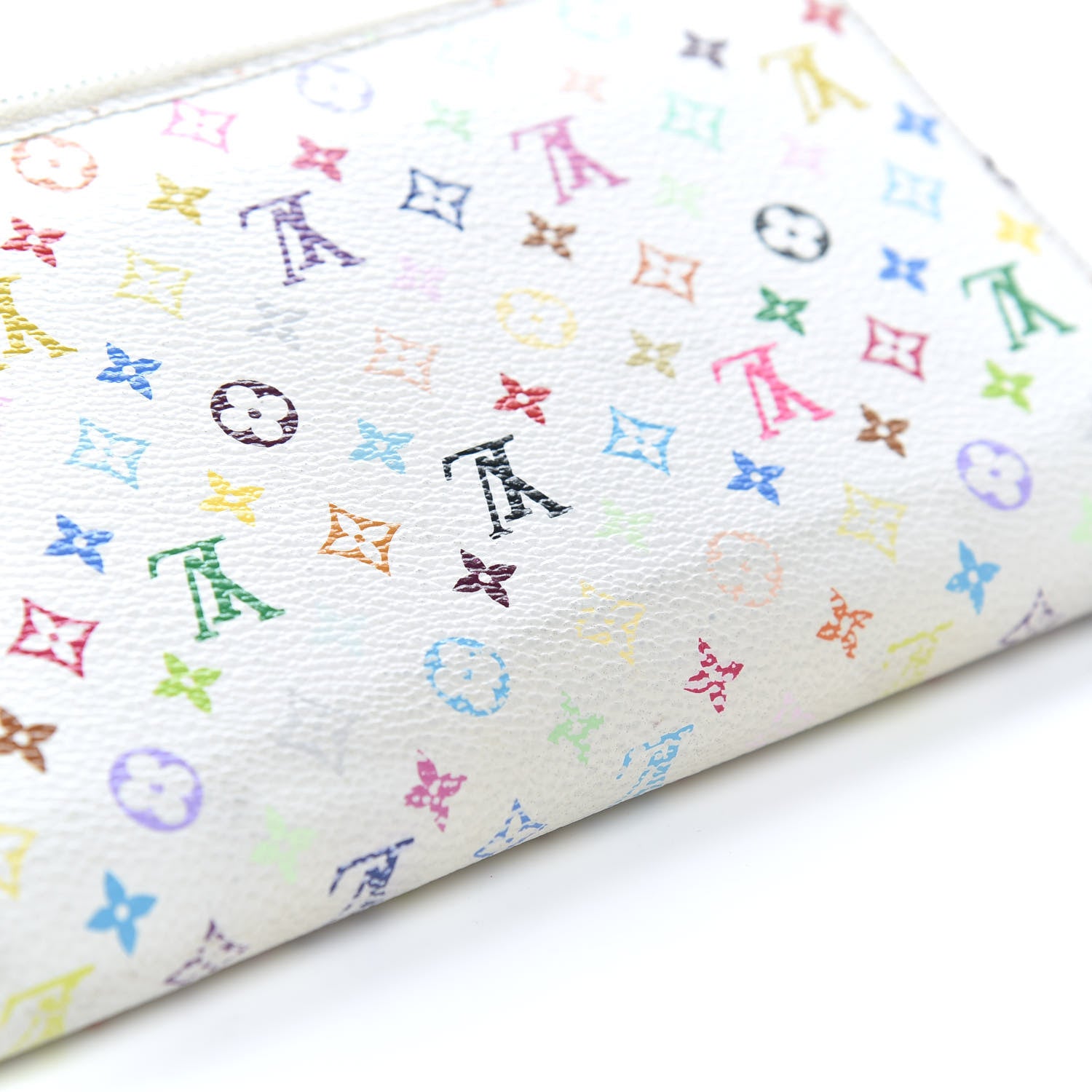 Louis Vuitton Monogram Multicolor Zippy Wallet White Litchi 10 of 10