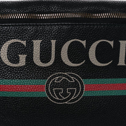 Gucci Grained Calfskin Logo Belt Bag Black 8 of 12
