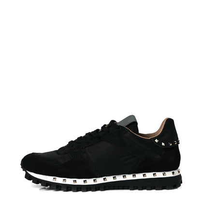 Valentino Garavani Suede Nylon Camouflage Womens Soul Rockstud Sneakers 39.5 Black 1 of 8