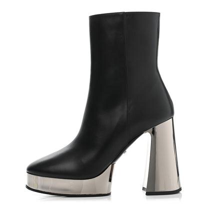 Gucci Malaga Kid Chrome Ankle Boots 40 Black 1 of 9