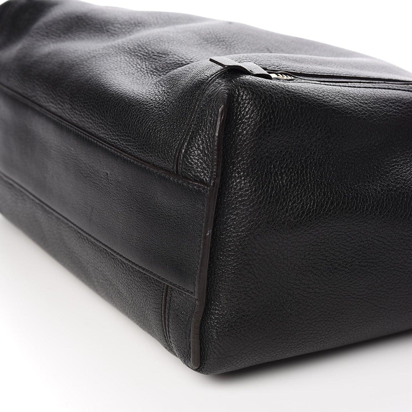 Smooth Calfskin Medium Milo Shopping Tote Black