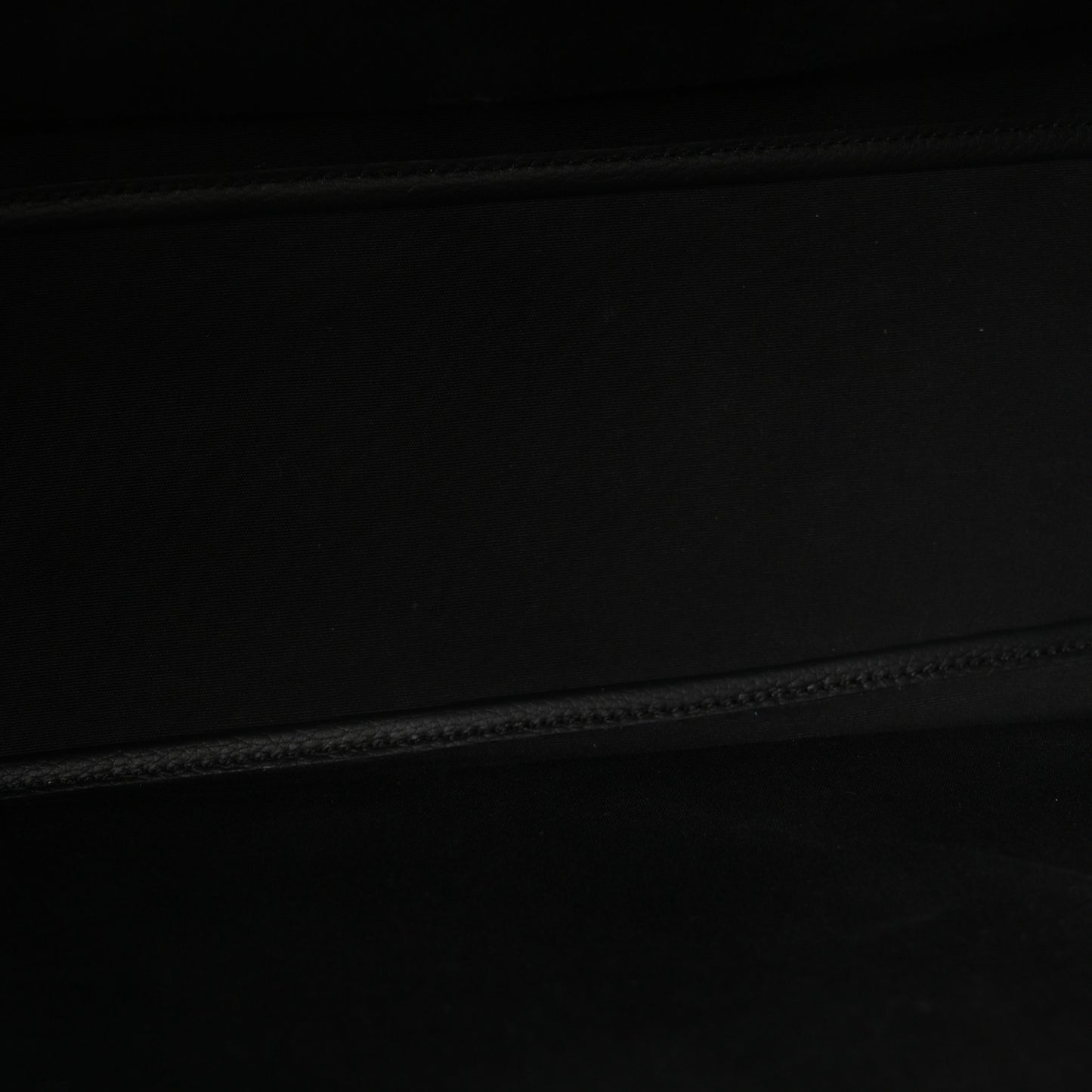 Grained Calfskin Saddle Tote Black