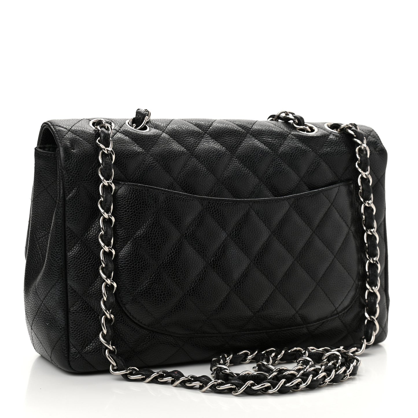 Caviar Quilted Jumbo Single Flap Black