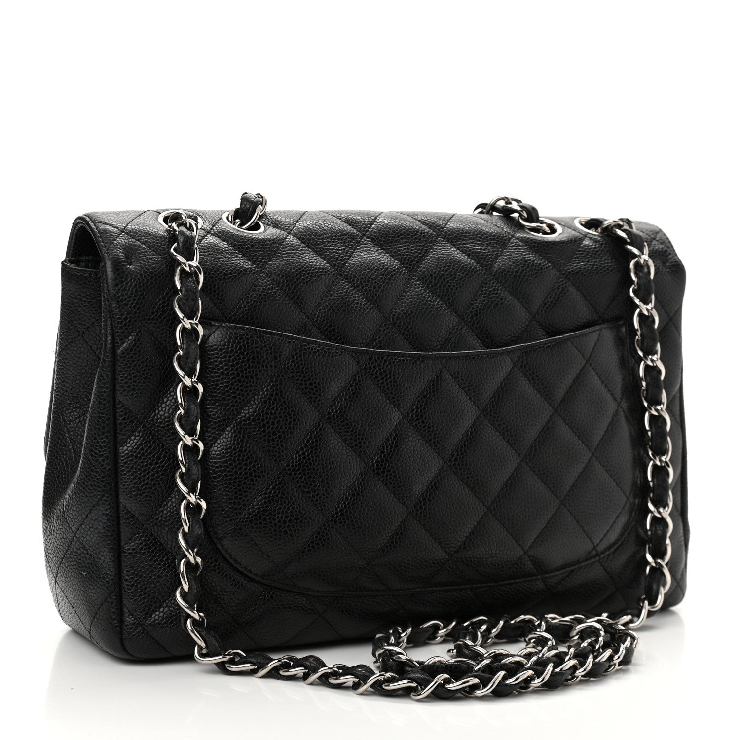 Chanel Caviar Quilted Jumbo Single Flap Black 3 of 20