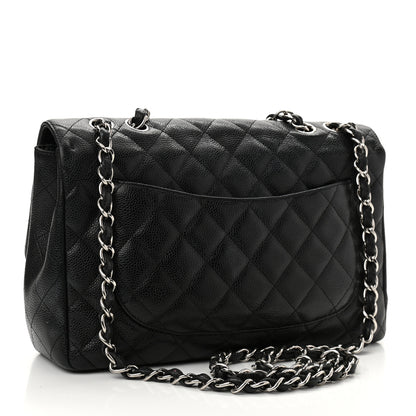 Chanel Caviar Quilted Jumbo Single Flap Black 3 of 20