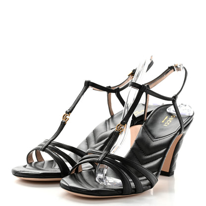 Gucci Nappa Matelasse T-Strap 40mm Sandals 40 Black 3 of 9